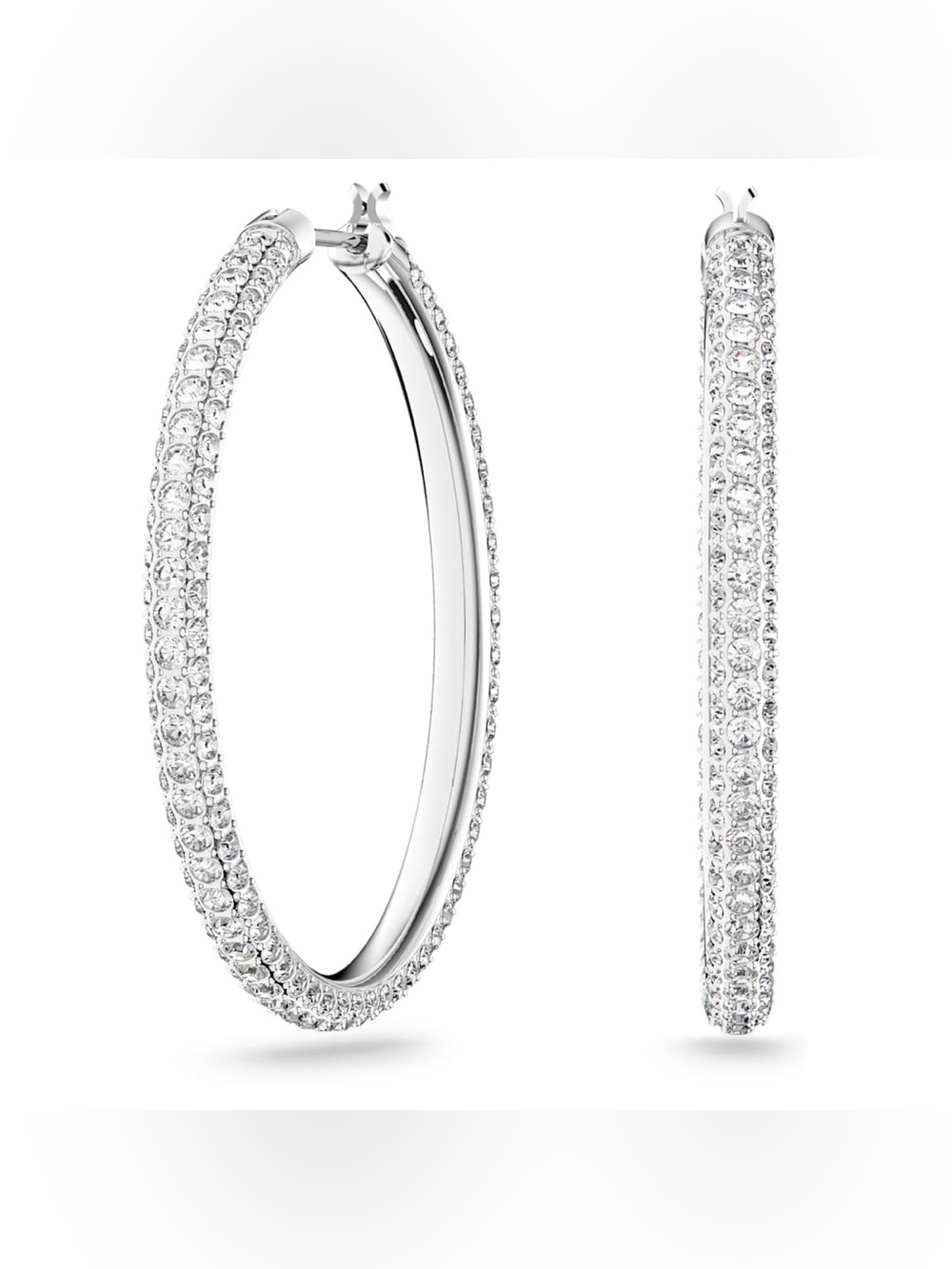 Authentic Swarovski Dextera hoop earrings Pavé, White, 5389432. BRAND NEW. - Picture 8 of 16
